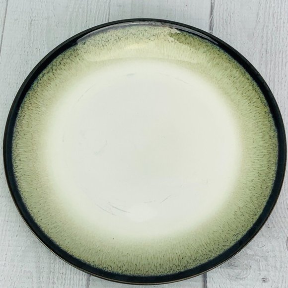 Sango NOVA BLACK 4932  Grayish White Center Stoneware Salad Dessert Plate Set 4 - Picture 9 of 12